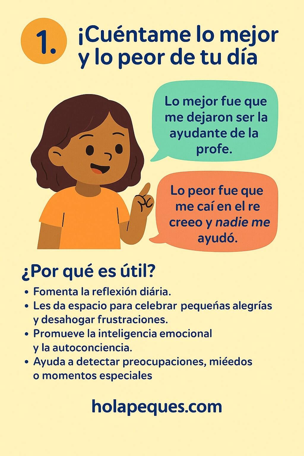 Idea 1: Lo mejor y lo peor del día — una rutina para conectar