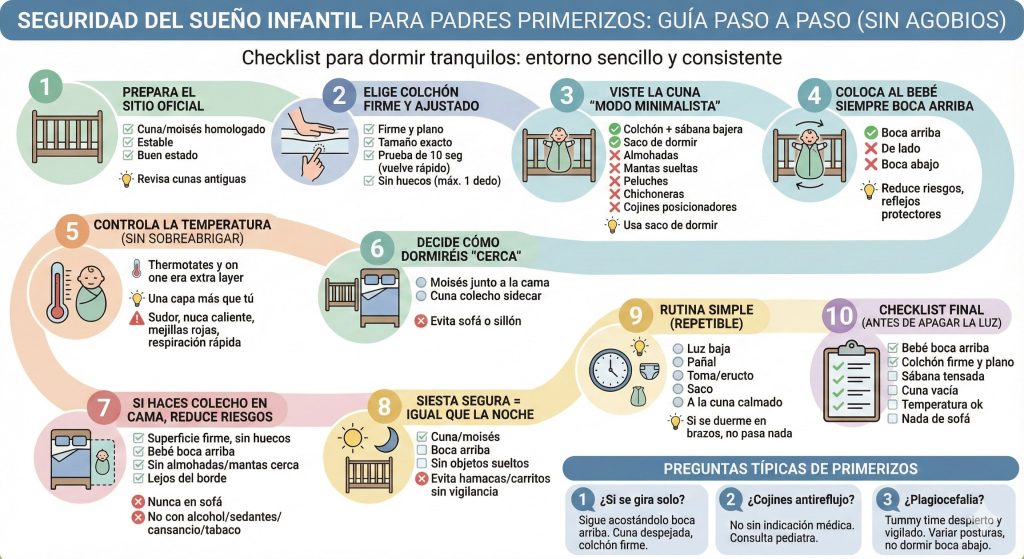 Seguridad del sueño infantil guía paso a paso para padres primerizos