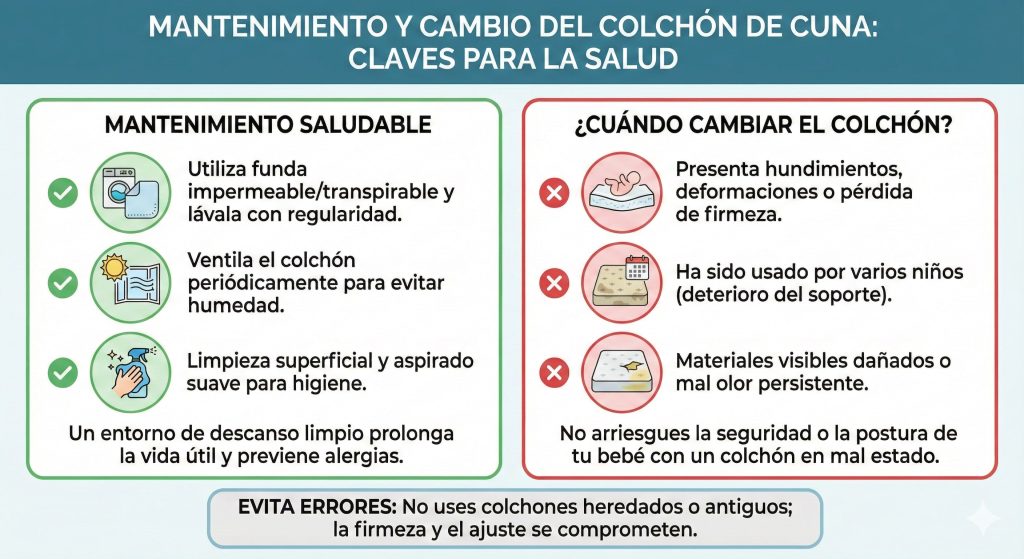 Colchón cuna bebés: claves para elegir el mejor modelo